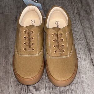 Cat & Jack Tan Canvas Sneakers size 4